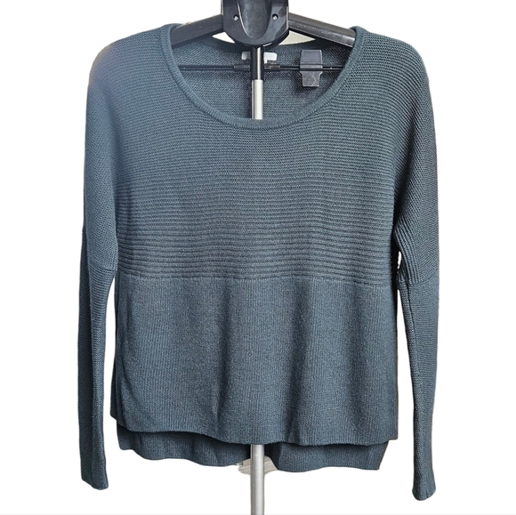 Helmut Lang Green Rib Knit Wool/Angora Blend Sweater Size P - Picture 2 of 10